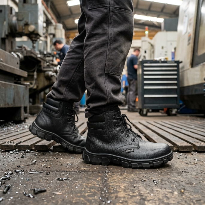 Sepatu Safety Boots Busa Cheking sudut 2